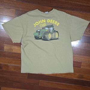 Vintage John Deere Delta Pro Weight Khaki Short Sleeve Tee 2XL